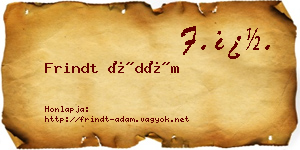 Frindt Ádám névjegykártya